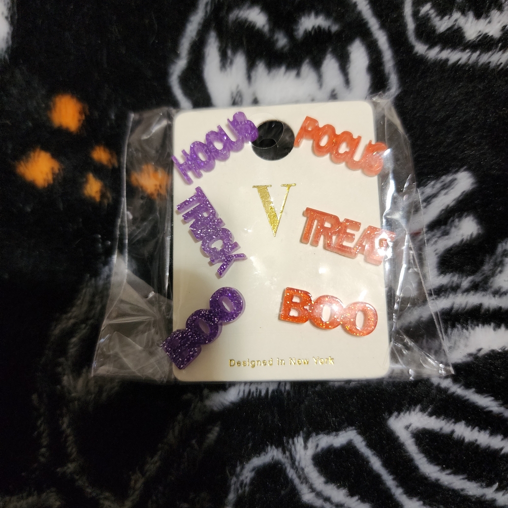 Halloween Themed Word Earrings
